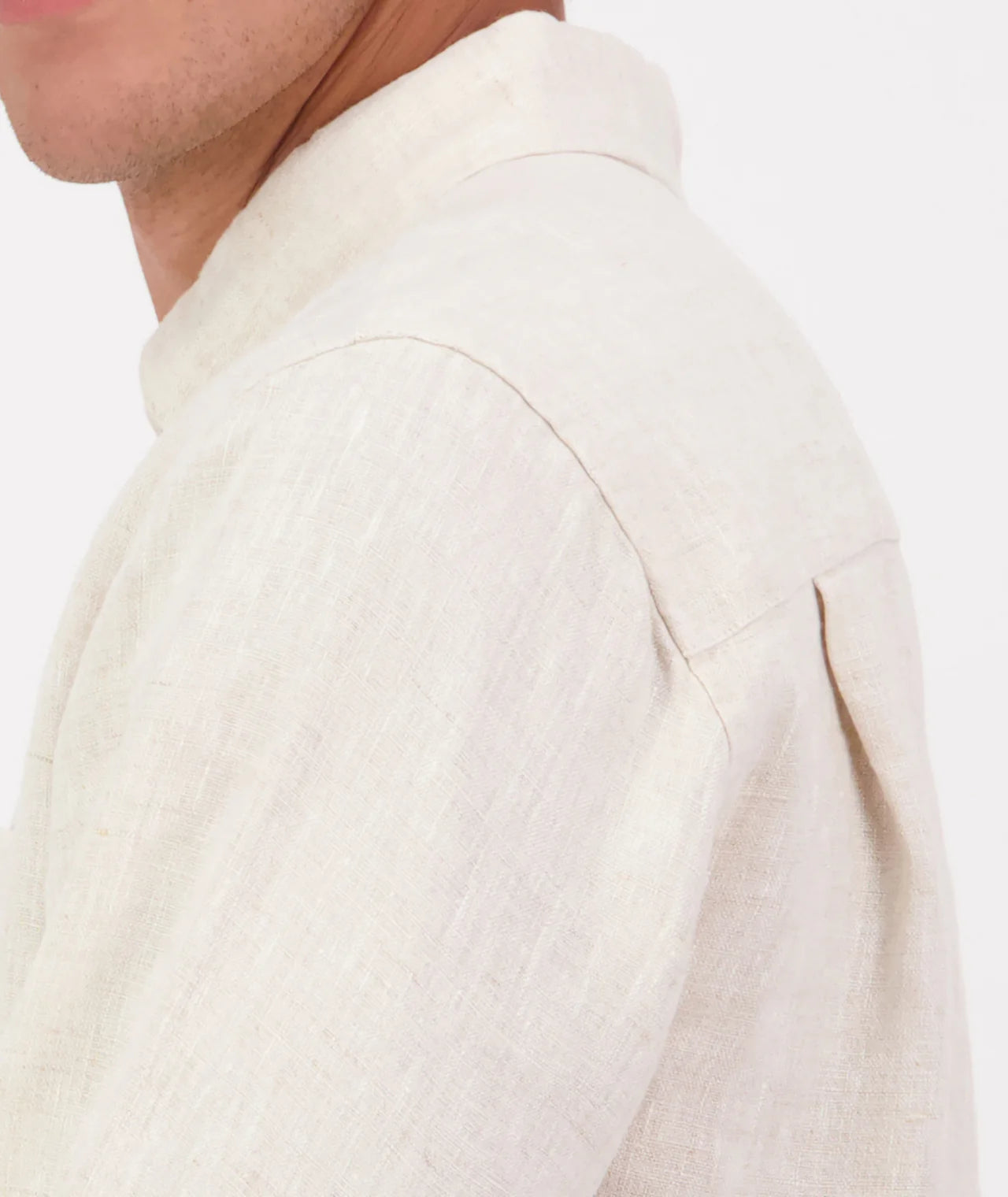 Puhoi Linen Long Sleeve Shirt | Light Stone, , Beechworth Emporium, Tops, [product tags]