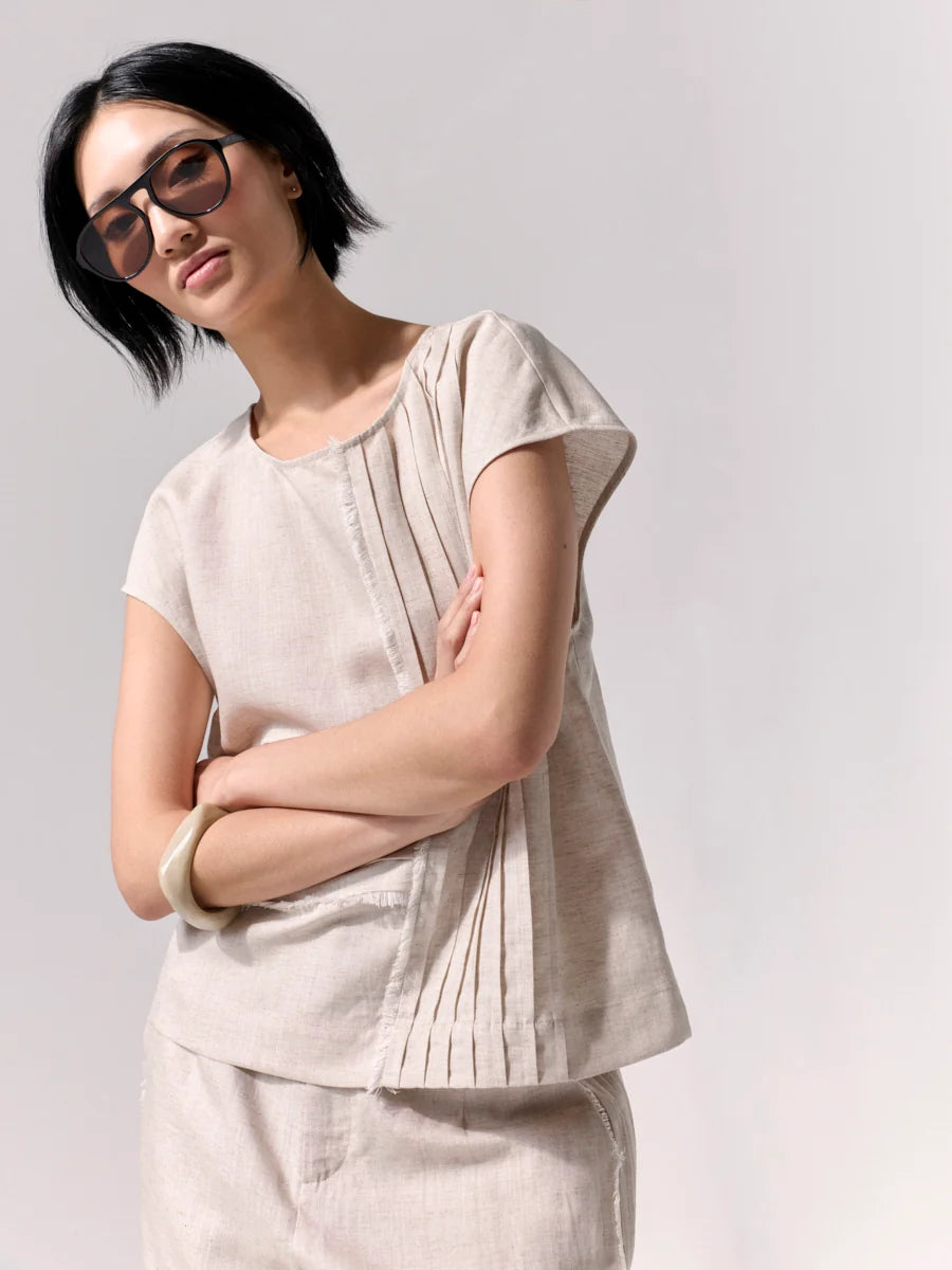 Raw Textured Shirt | Stone