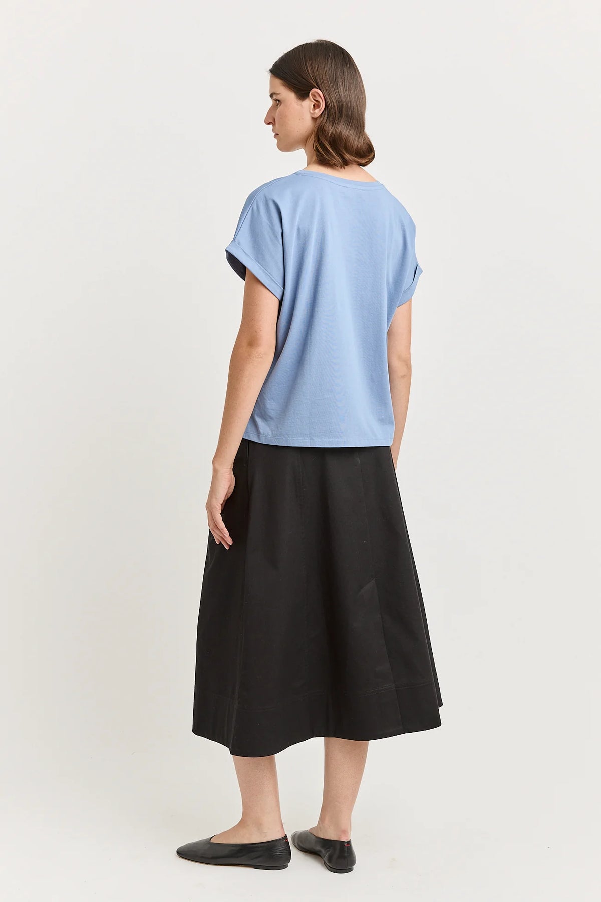 Roll Sleeve Tee Organic Cotton | Mist