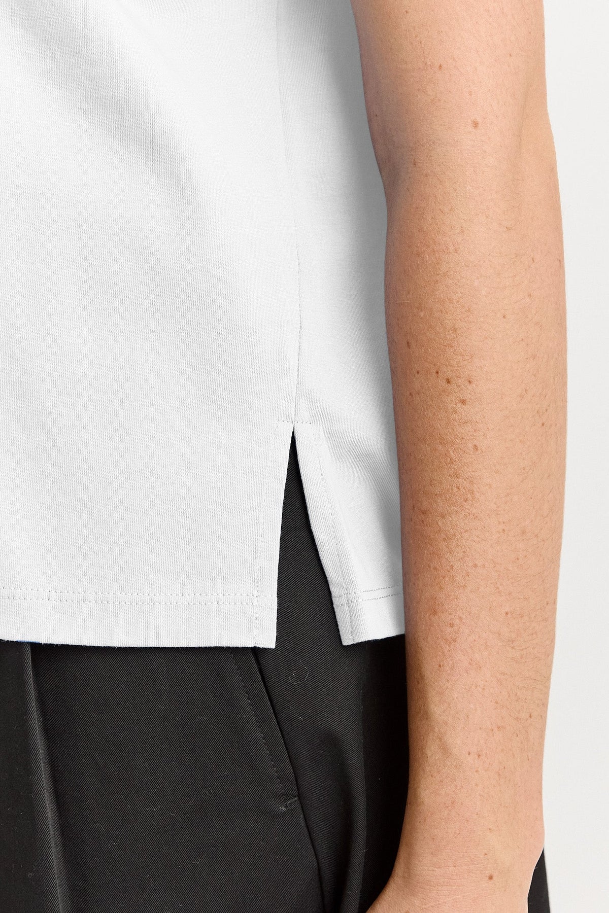 Roll Sleeve Tee Organic Cotton | White
