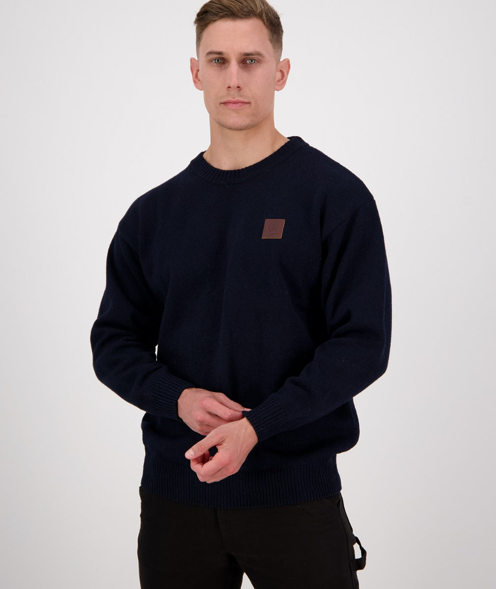 Seafarer Crew Neck Sweater | Navy - Swanndri - Beechworth Emporium