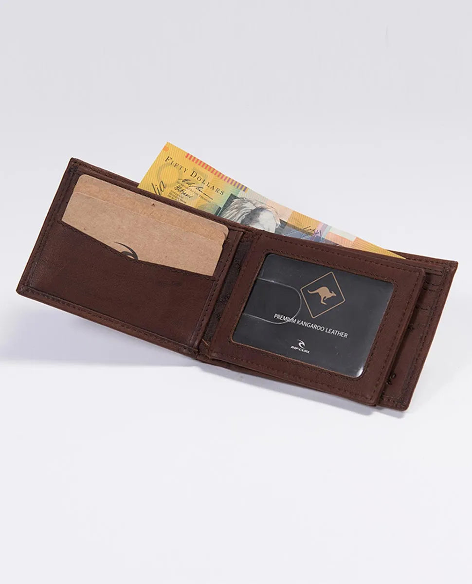 K-Roo RFID Slim ZF Leather Wallet | Brown - Rip Curl - Beechworth Emporium