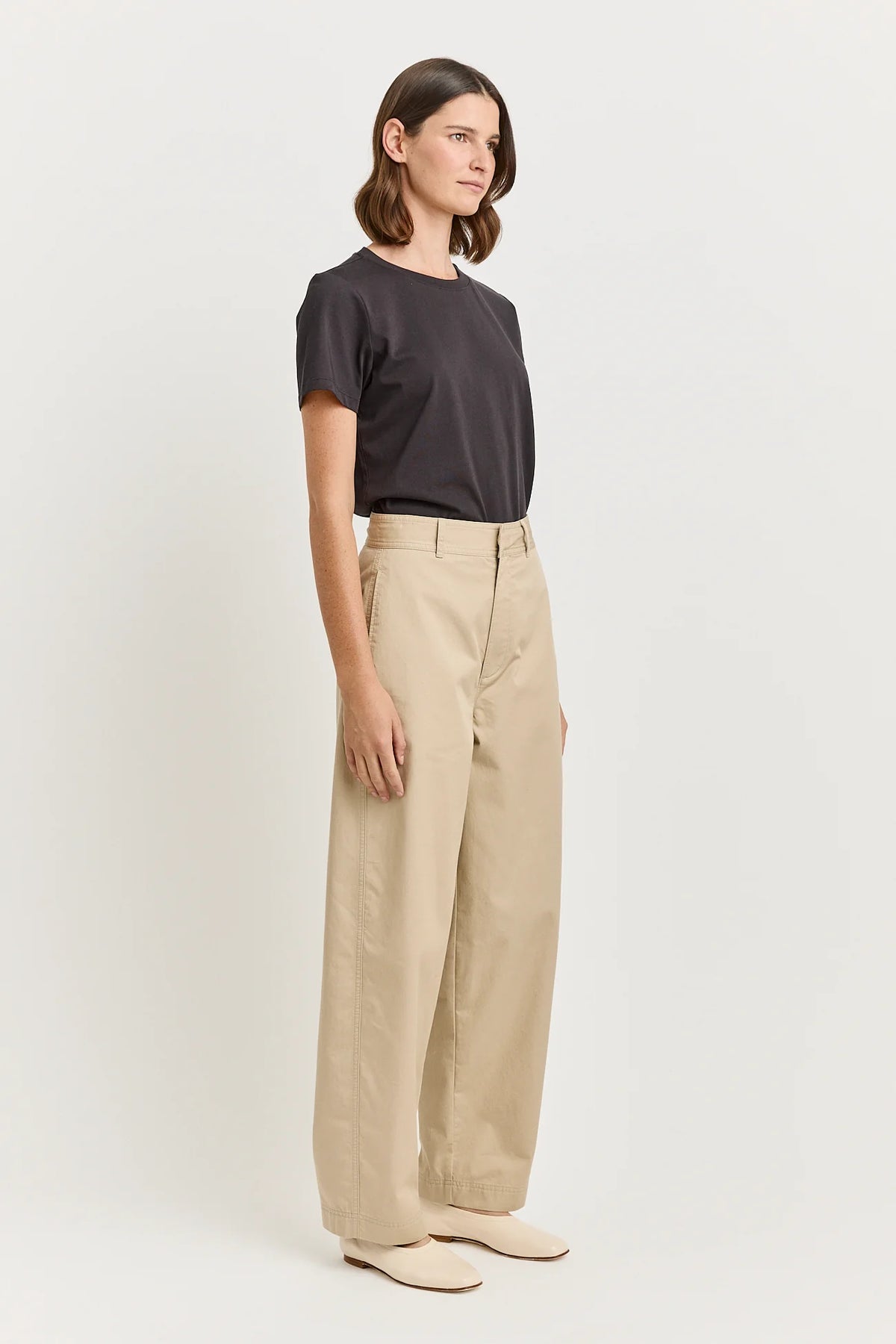 Soft Barrel Pant | Beige