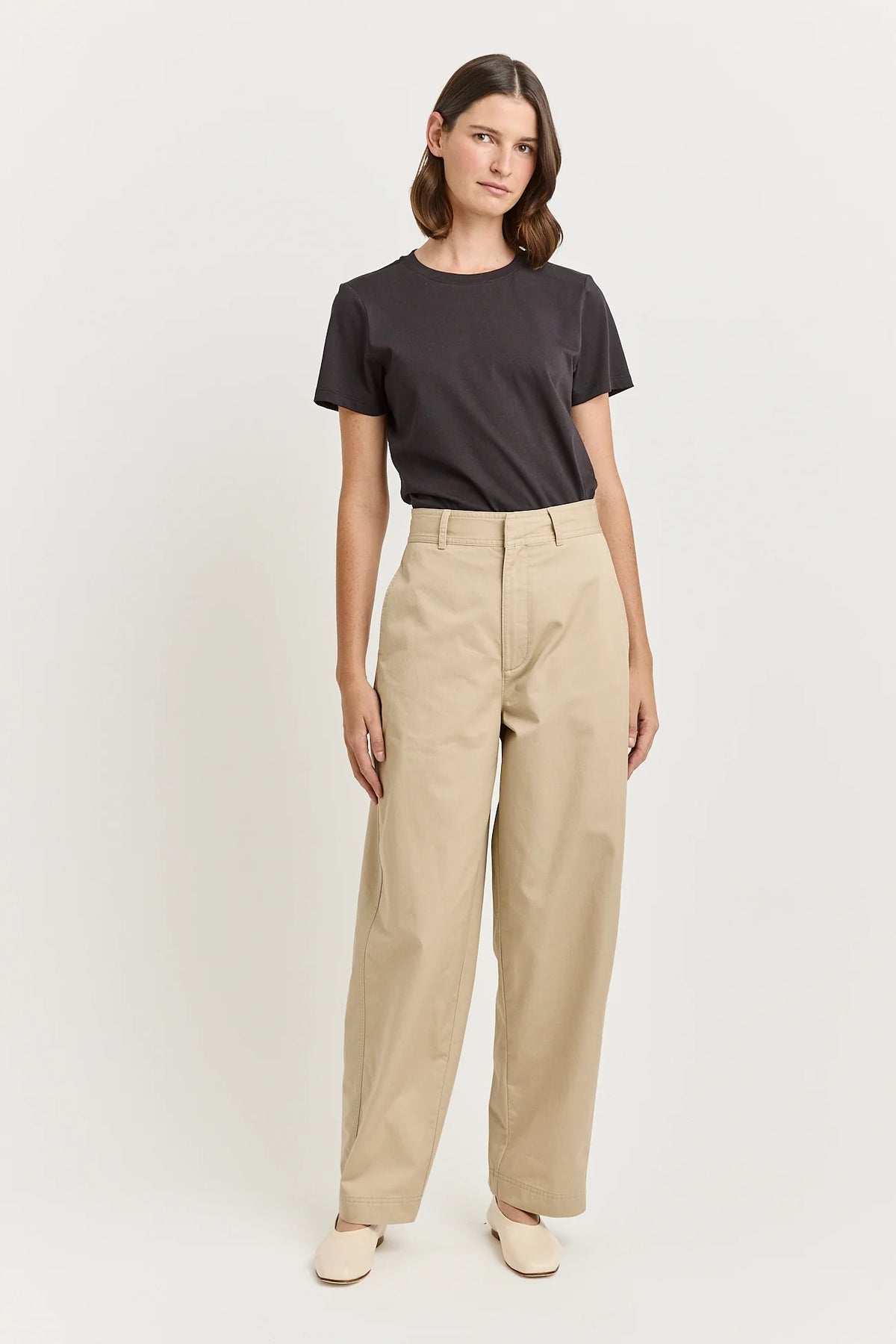 Soft Barrel Pant | Beige