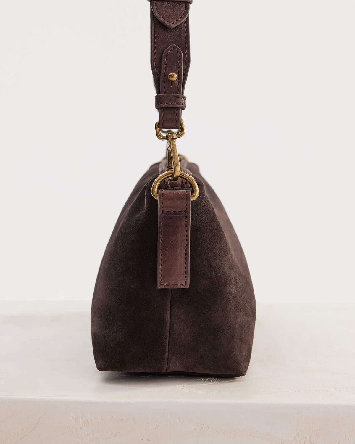 Suede Teddy Bag | Chocolate