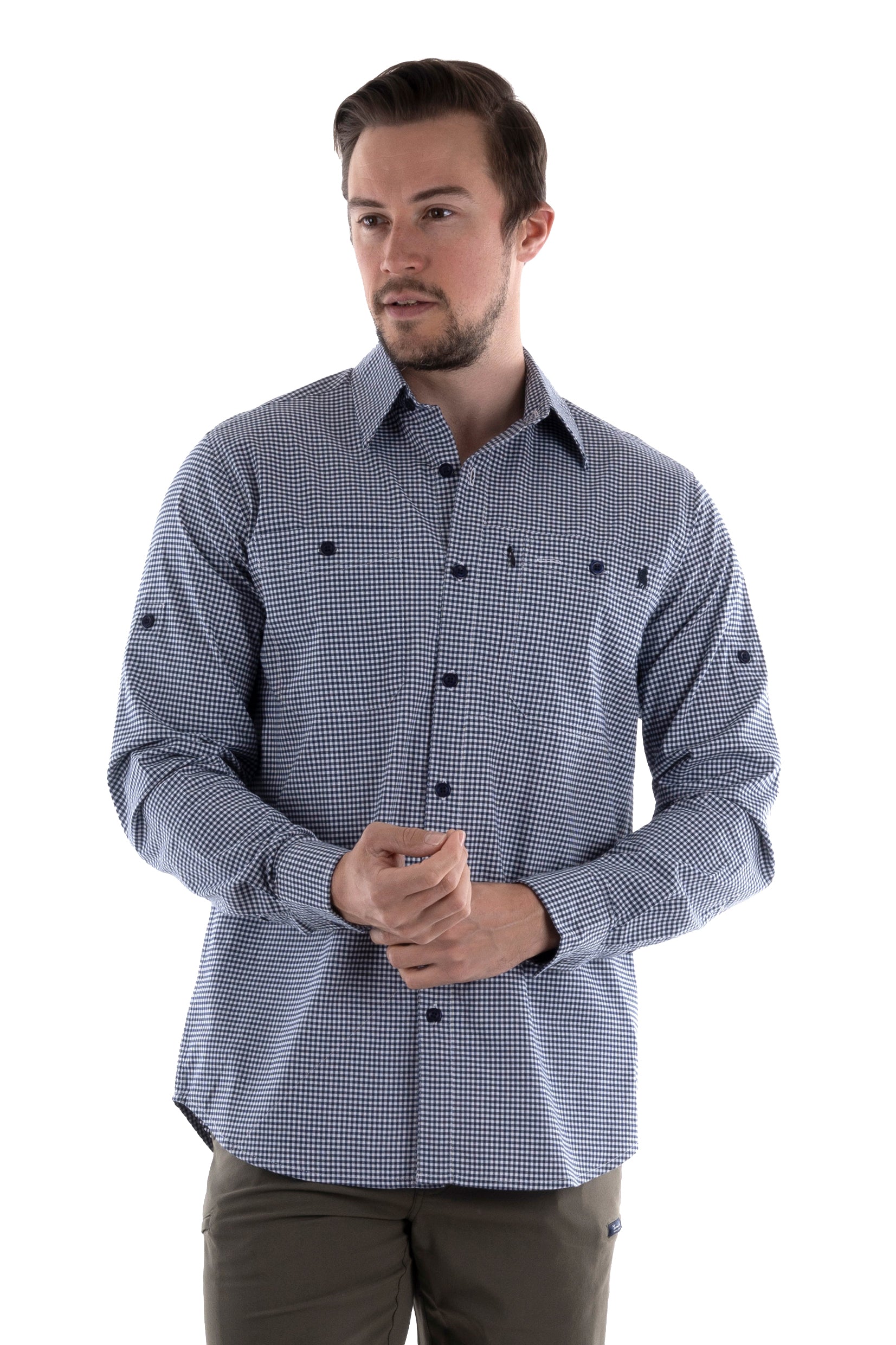Gibson Adventure 2 Pocket Long Sleeve Shirt | Navy