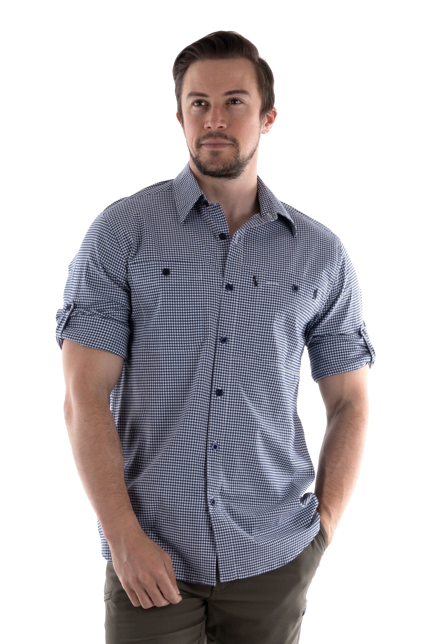 Gibson Adventure 2 Pocket Long Sleeve Shirt | Navy - Thomas Cook - Beechworth Emporium