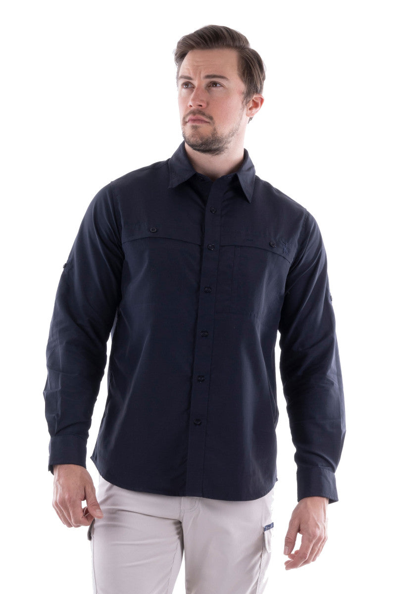 Mitchell Adventure 2 Pocket Long Sleeve Shirt | Navy