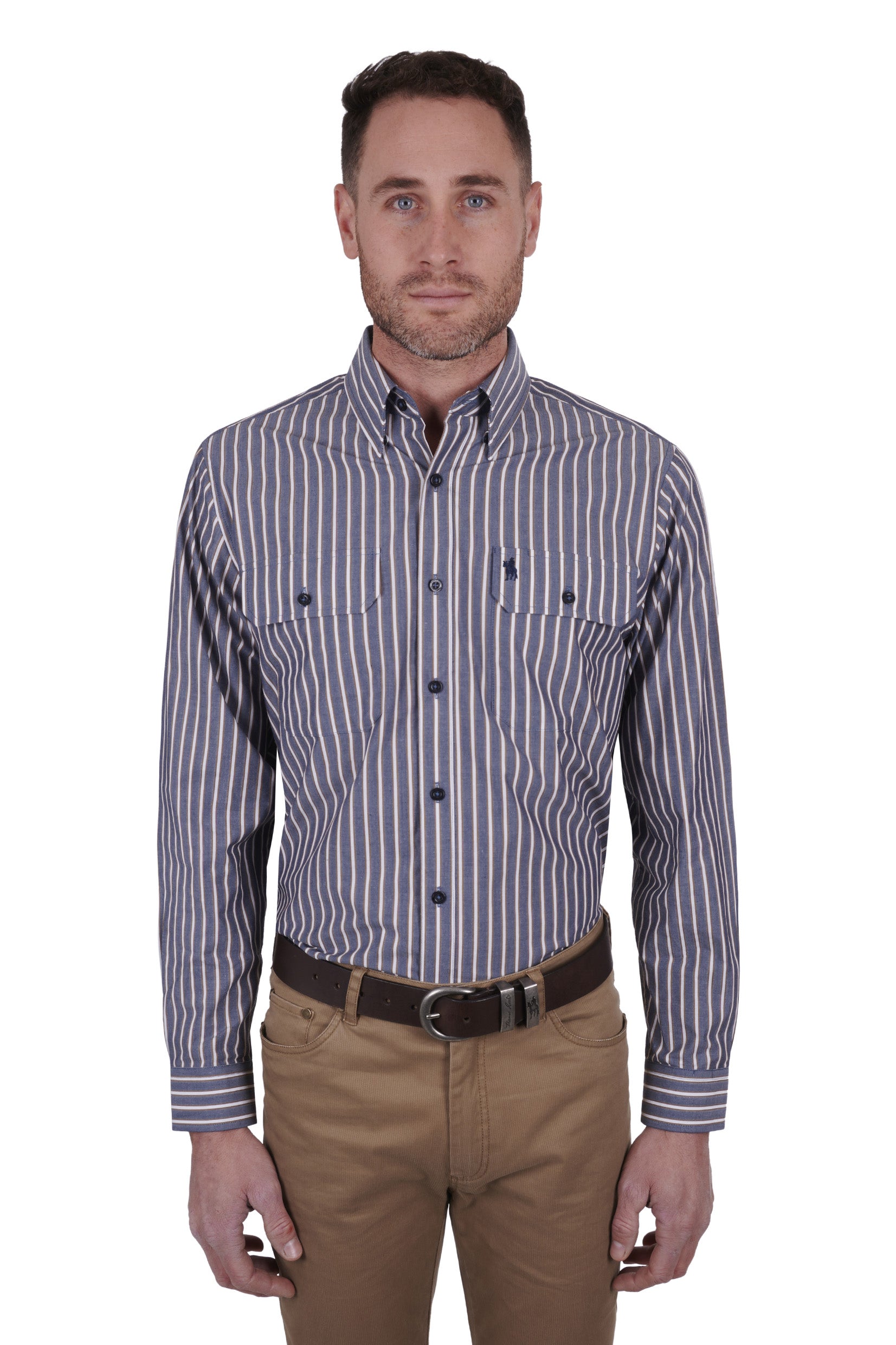 Declan 2 Pocket Long Sleeve Shirt - Thomas Cook - Beechworth Emporium