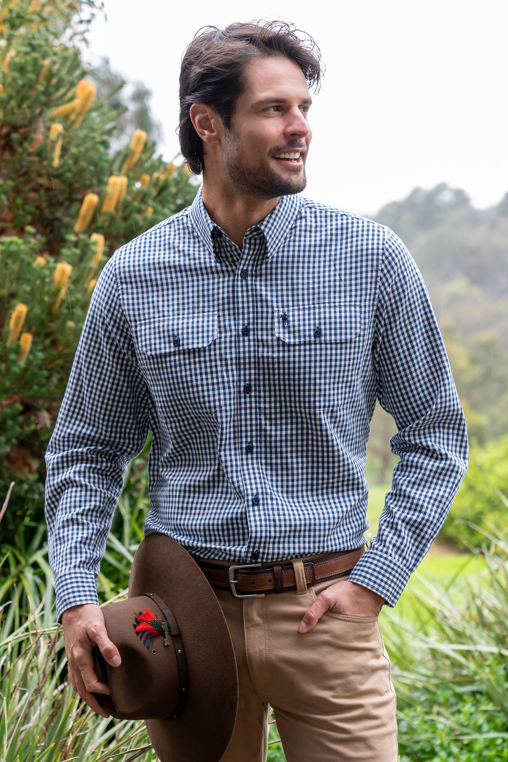 Gino Wool 2 Pocket Long Sleeve Shirt - Thomas Cook - Beechworth Emporium