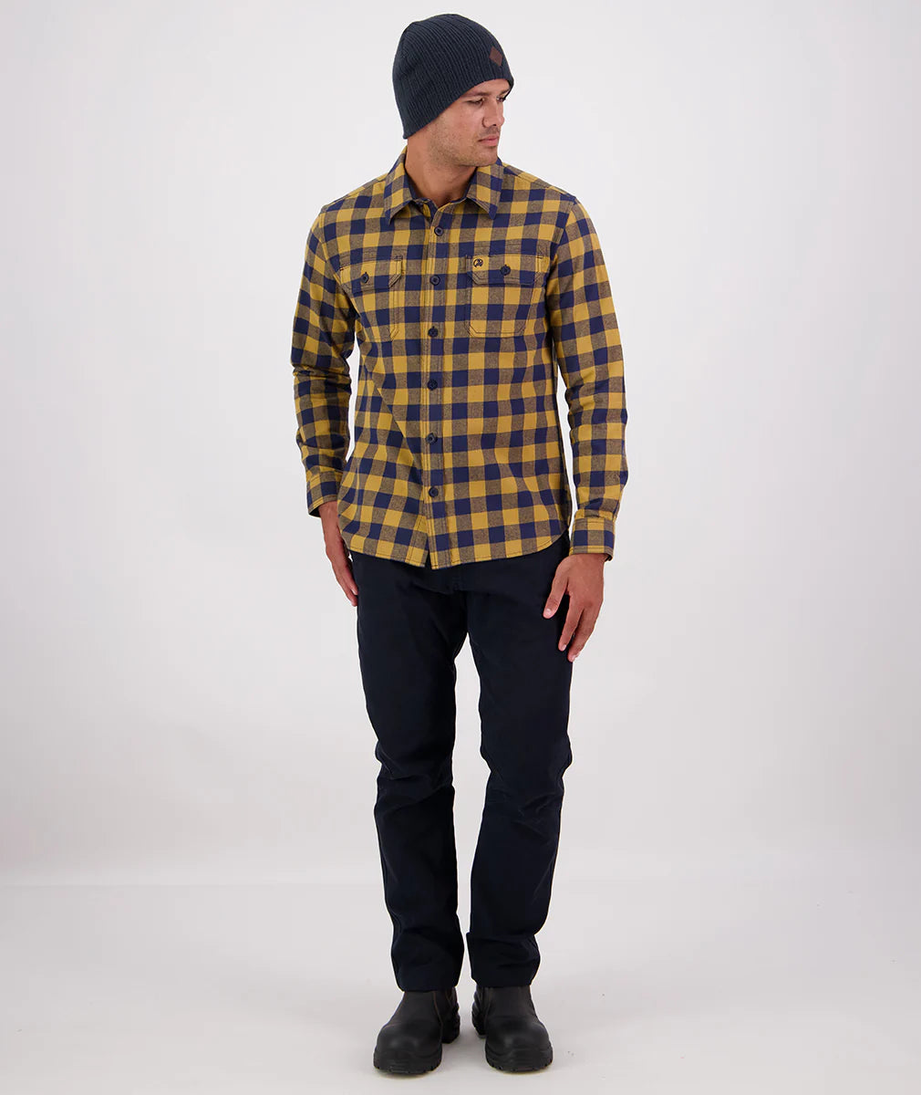 Taranaki Tailor Shirt | Cashew/Navy