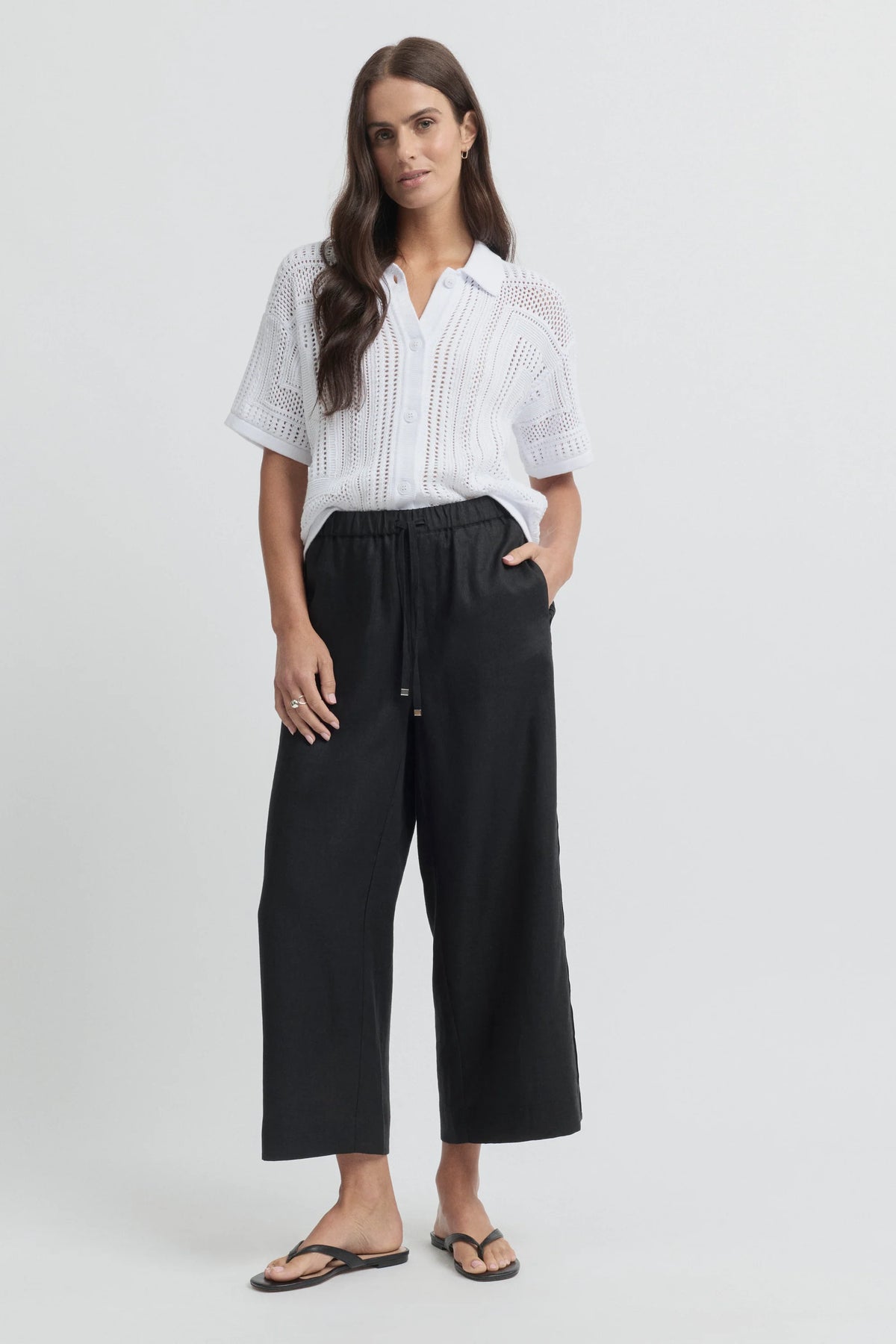 Tirari Pintuck Pant | Black