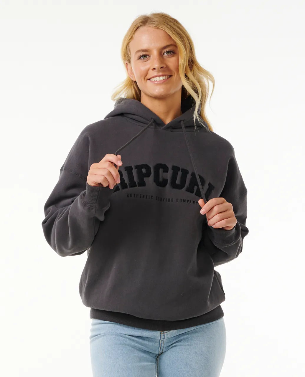 Varsity Hood | Washed Black/Black