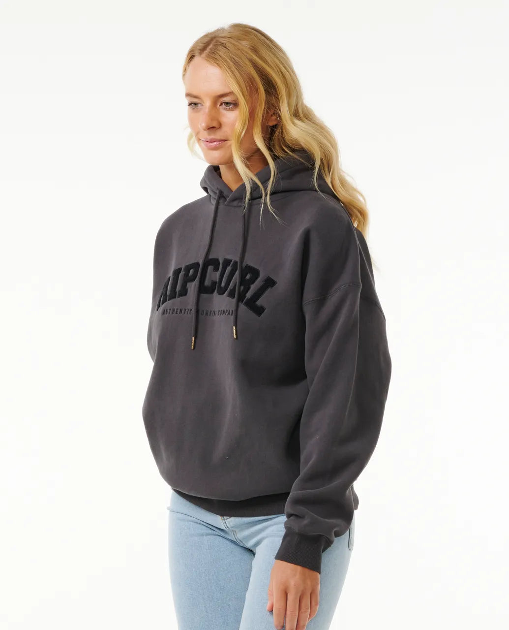 Varsity Hood | Washed Black/Black