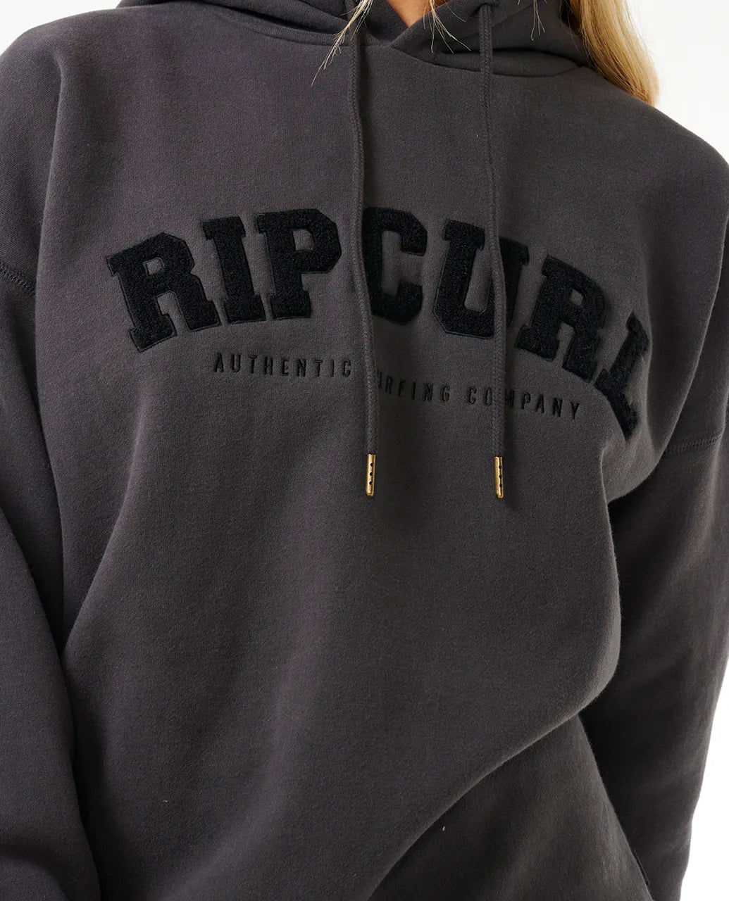 Varsity Hood | Washed Black/Black