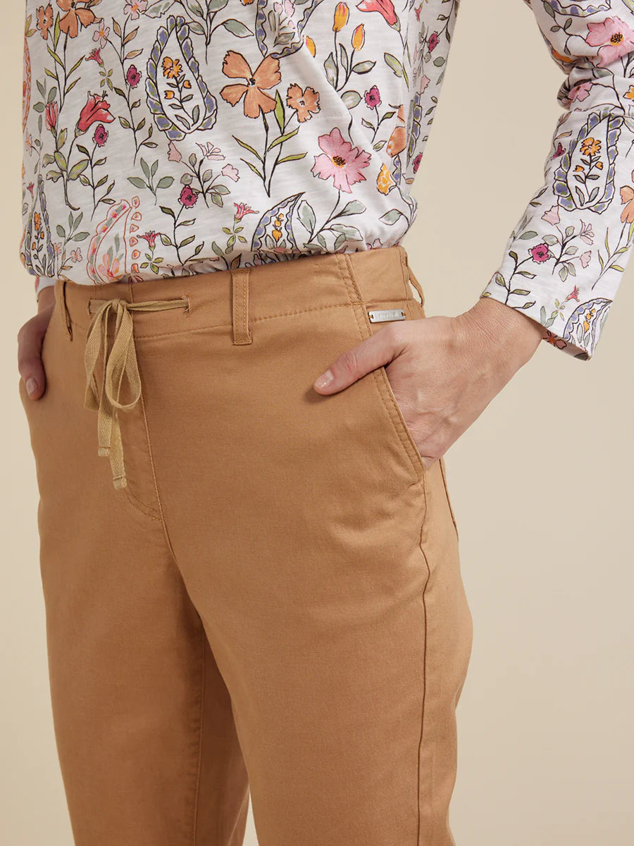 Washed Stretch Pant | Caramel - Yarra Trail - Beechworth Emporium