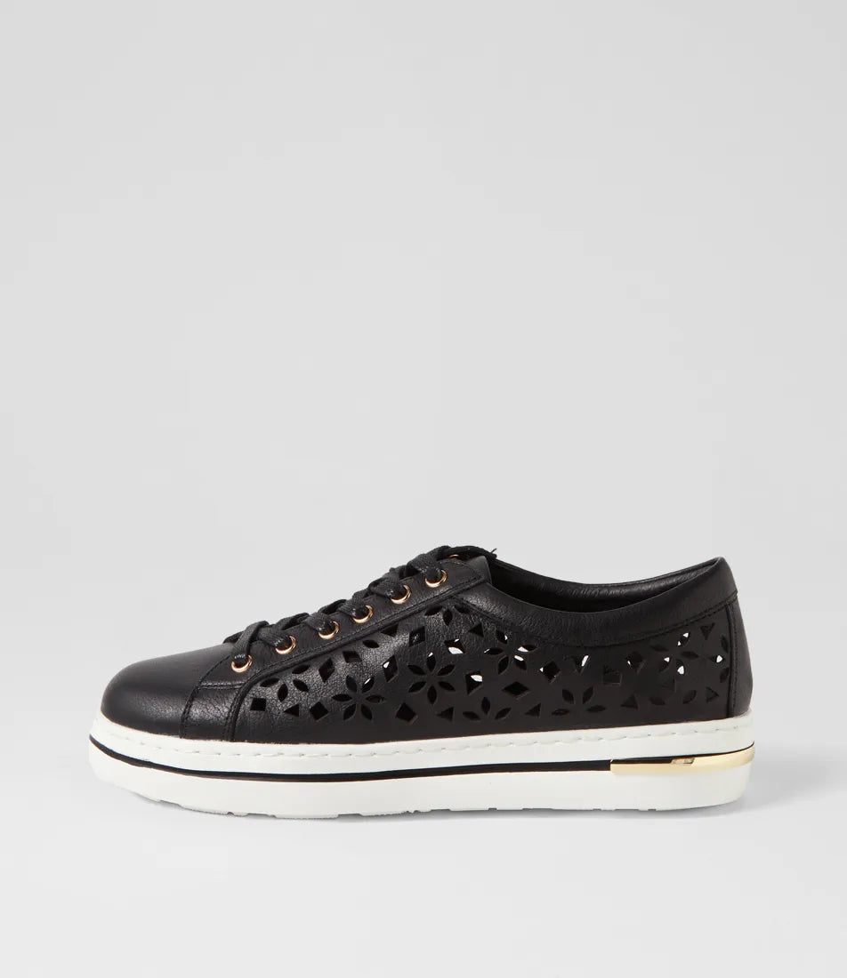 Wim Black Leather Sneaker - Django & Juliette - Beechworth Emporium