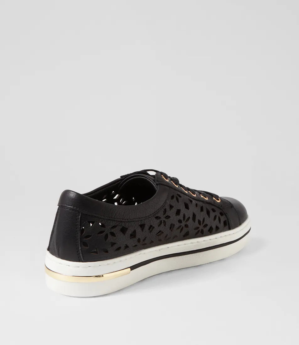 Wim Black Leather Sneaker - Django &amp; Juliette - Beechworth Emporium