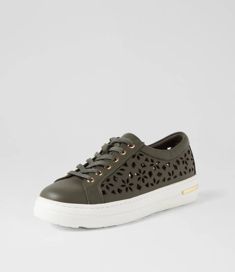 Wim Olive Leather Sneaker - Django & Juliette - Beechworth Emporium