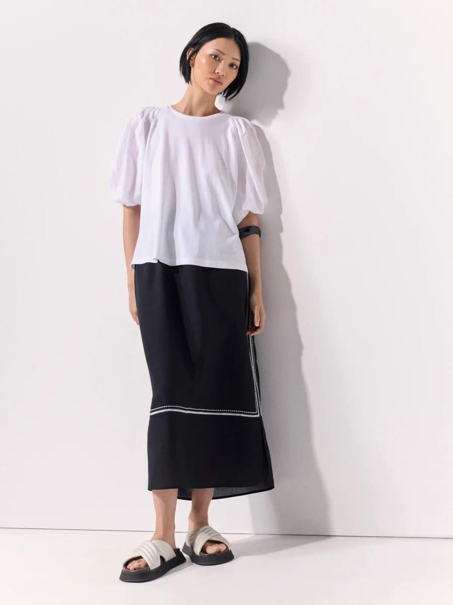 Embroidered Skirt | Black