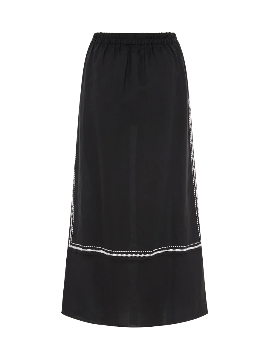 Embroidered Skirt | Black