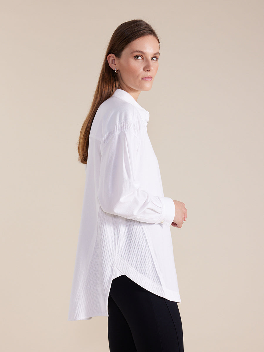 Long Sleeve Relaxed Shirt | Winter White
