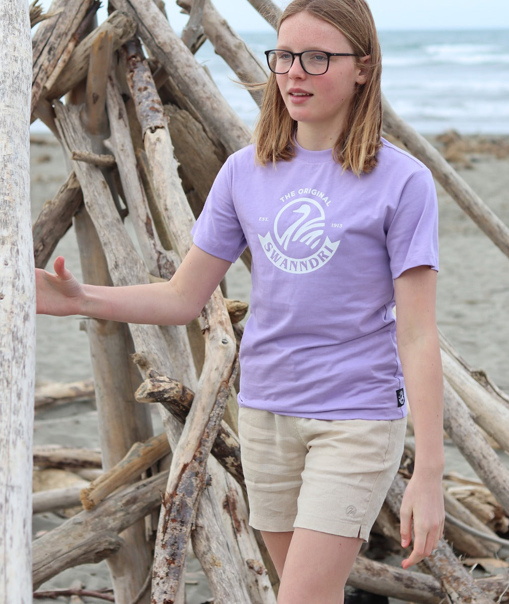 Kids Original V2 T-Shirt | Lavender/White - Swanndri - Beechworth Emporium