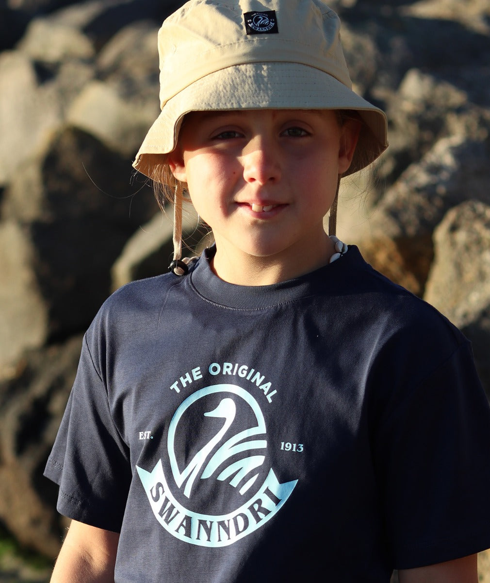 Kids Original V2 T-Shirt | Navy/Powder - Swanndri - Beechworth Emporium