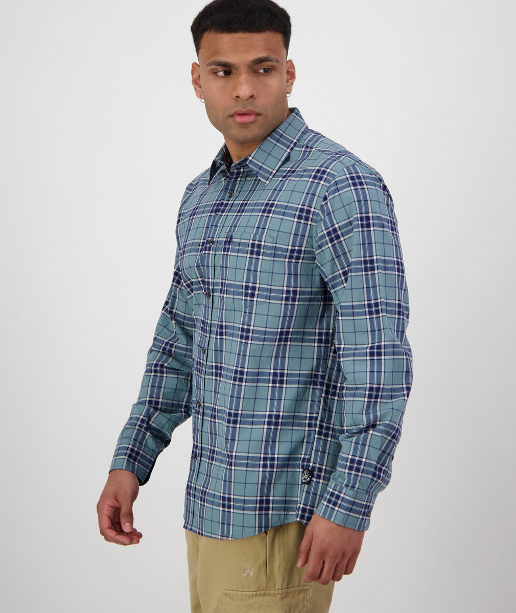 Glenpark Long Sleeve Shirt | Fern/Navy Check