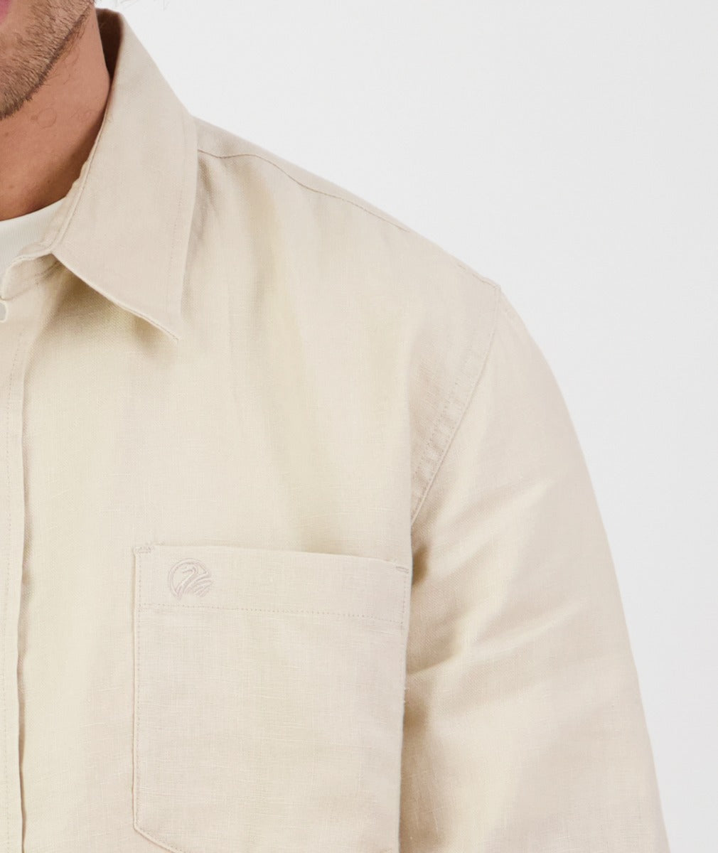 Nolan Long Sleeve Shirt | Pebble