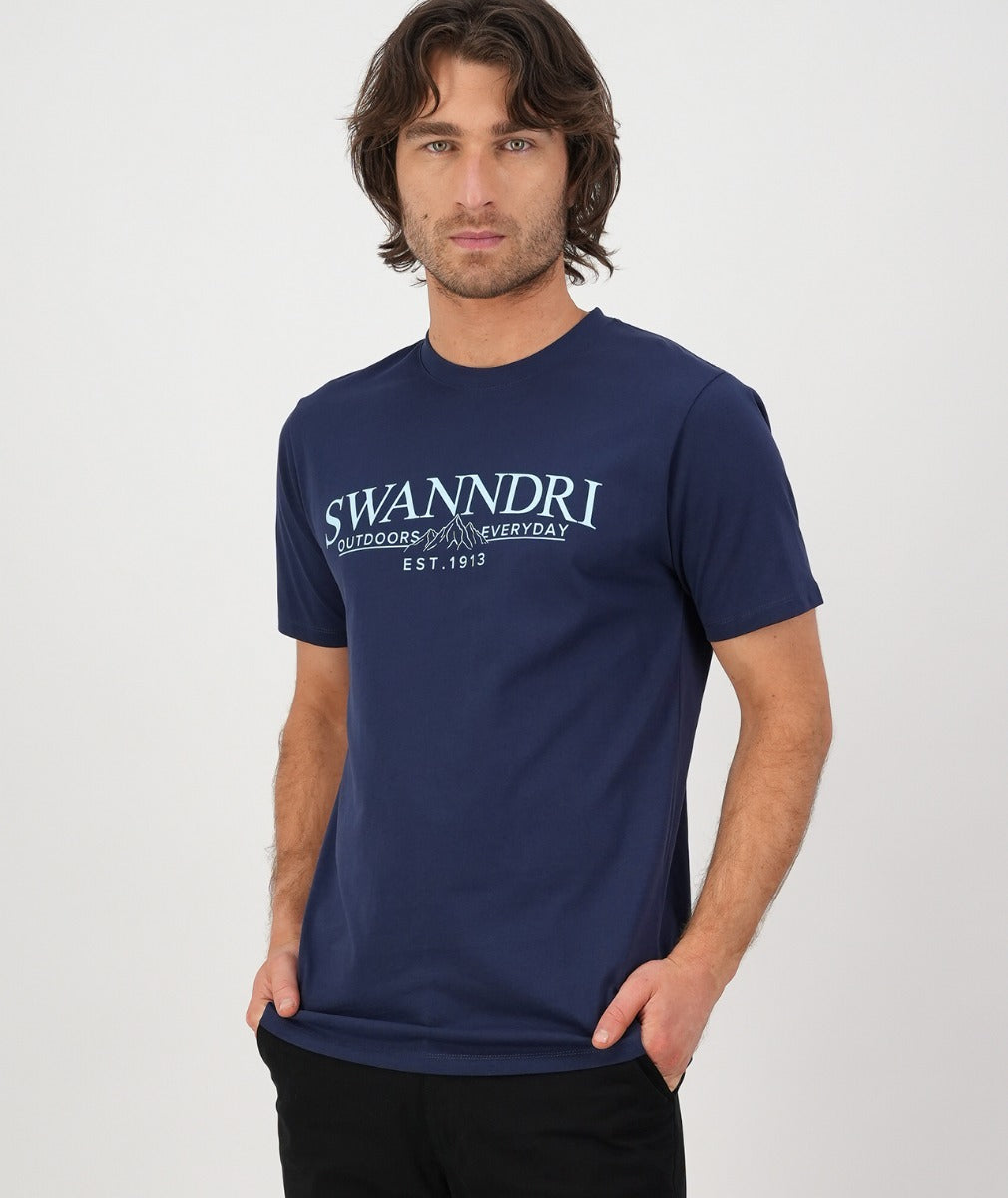 Traverse Print T-Shirt | Navy/Blue