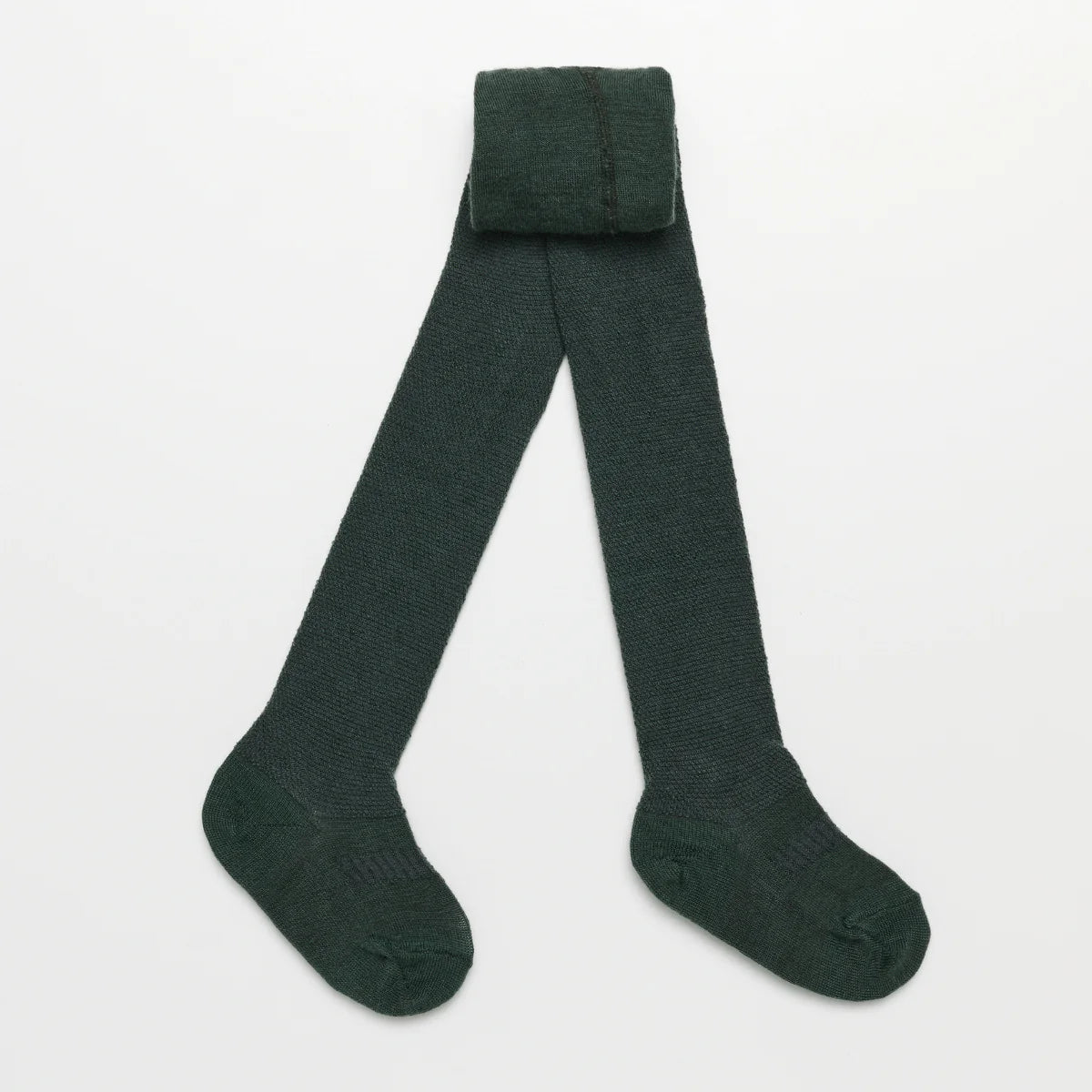 Merino Wool Textured Knit Tights | Fern