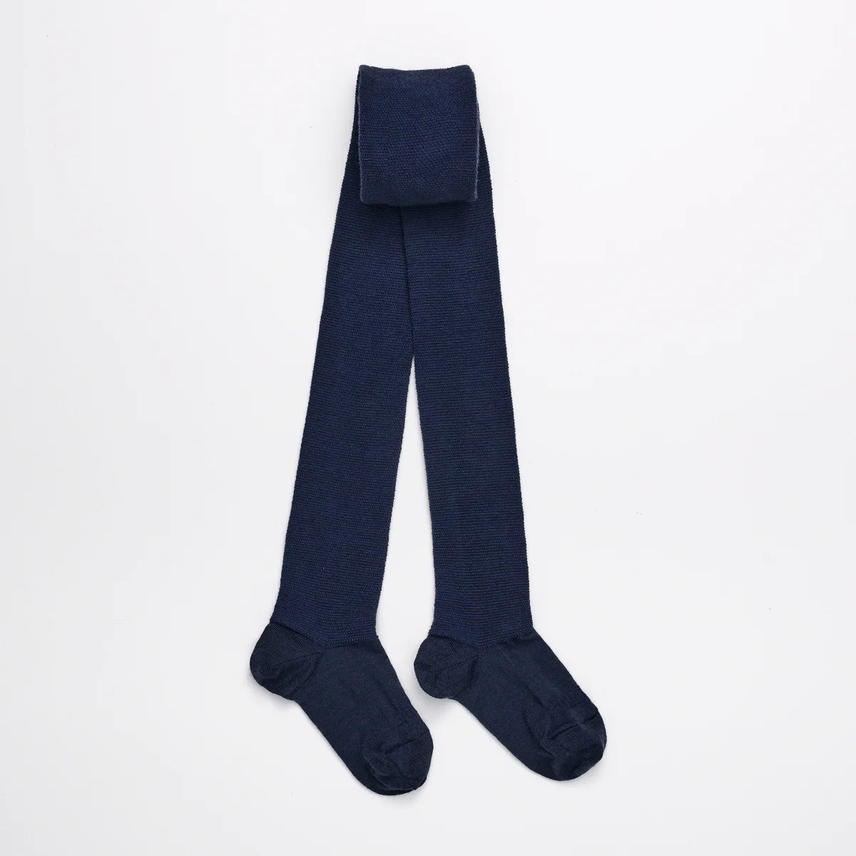 Merino Wool Textured Knit Tights | Night