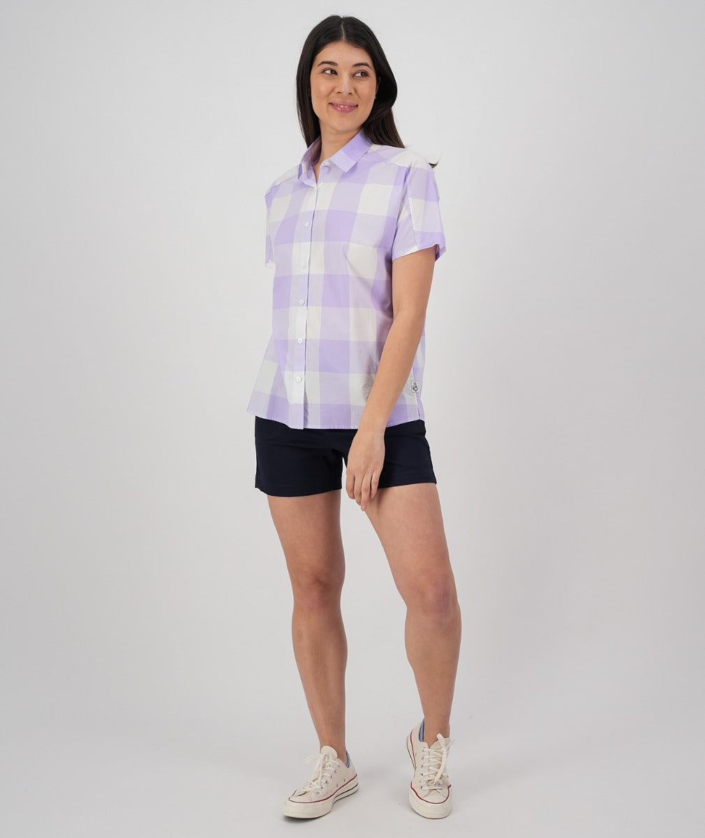 Manaia Short Sleeve Shirt | Lavender Check - Swanndri - Beechworth Emporium