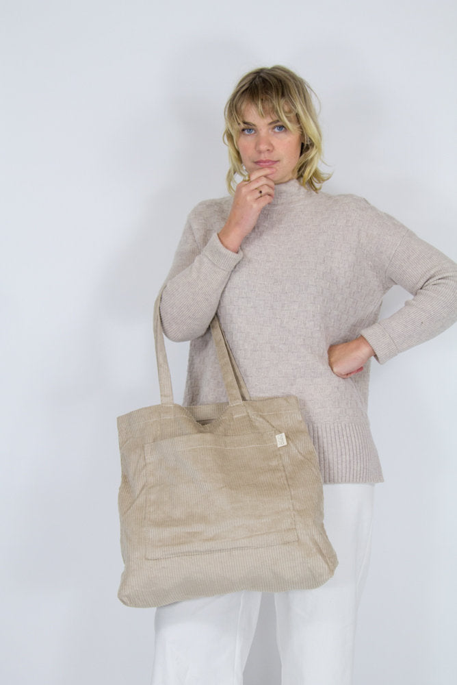 Jumbo Cord Tote - Apple Green Duck - Beechworth Emporium