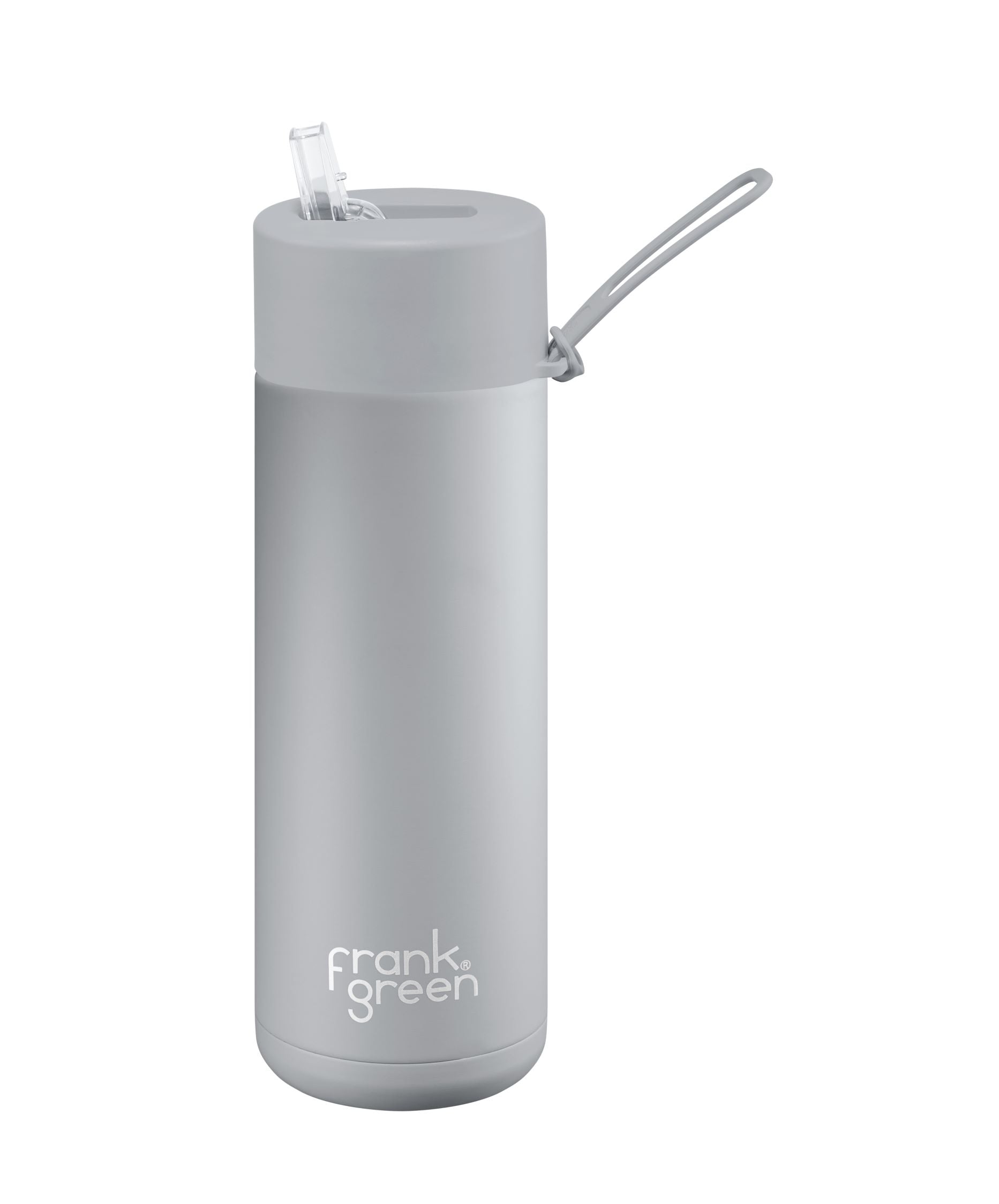 Ceramic Reusable Bottle w Straw Lid 20oz | Harbor Mist - Frank Green - Beechworth Emporium