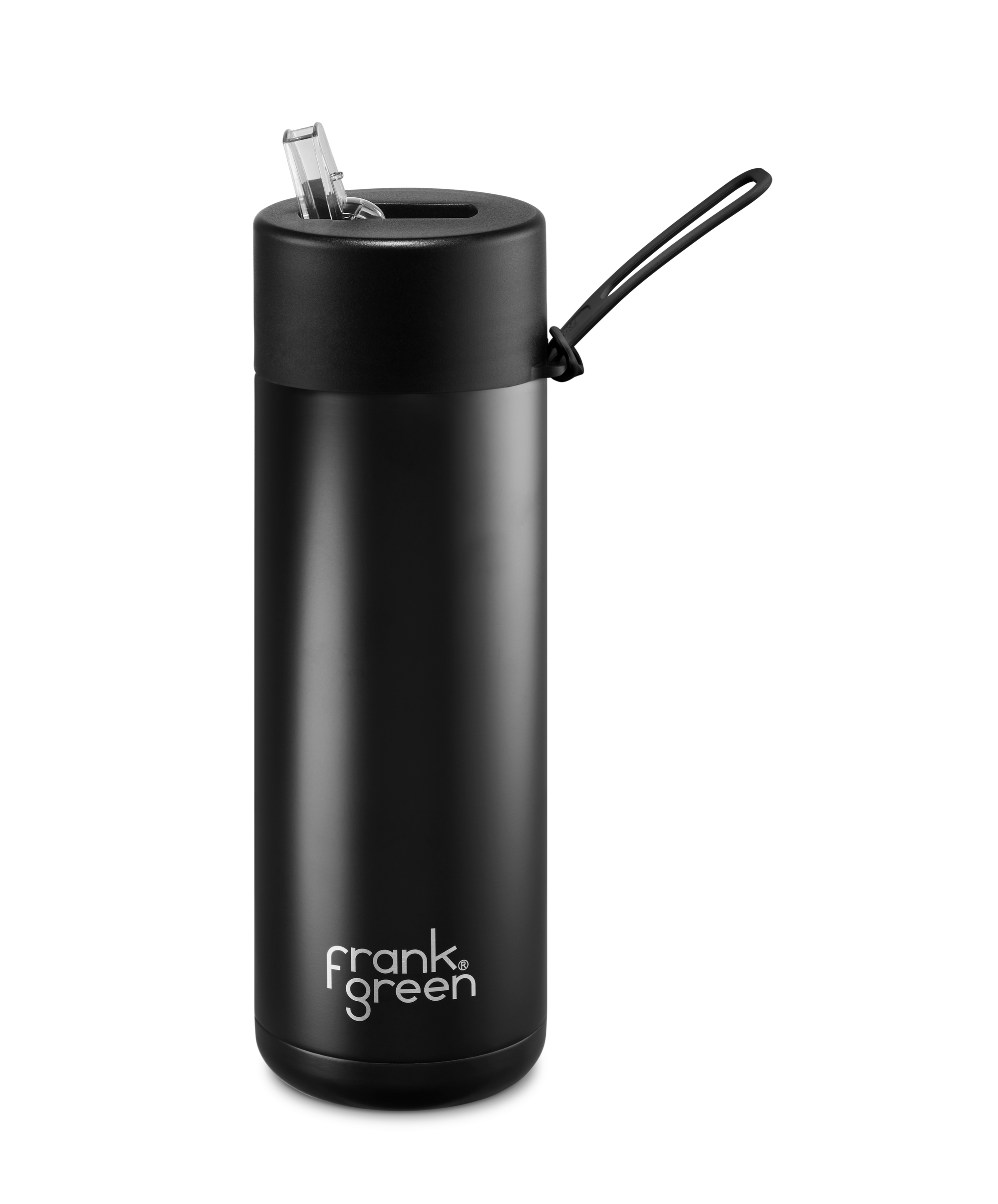 Ceramic Reusable Bottle w Straw Lid 20oz | Midnight - Frank Green - Beechworth Emporium