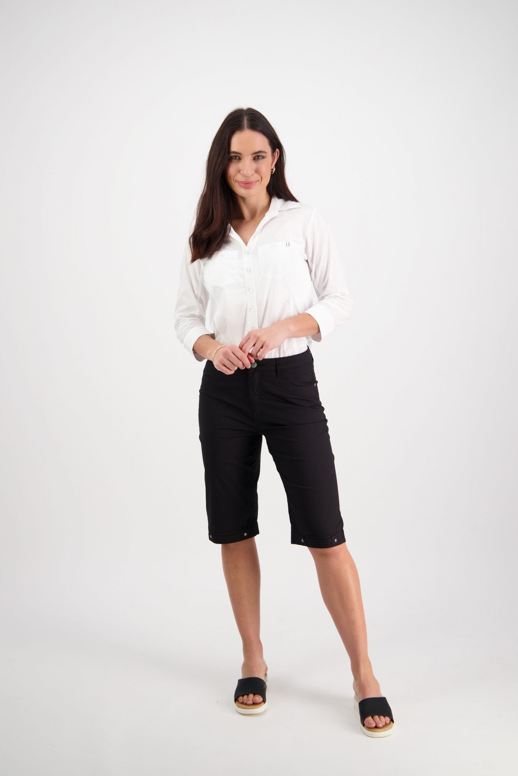 Poplin Straight Leg Short | Black - Beechworth Emporium