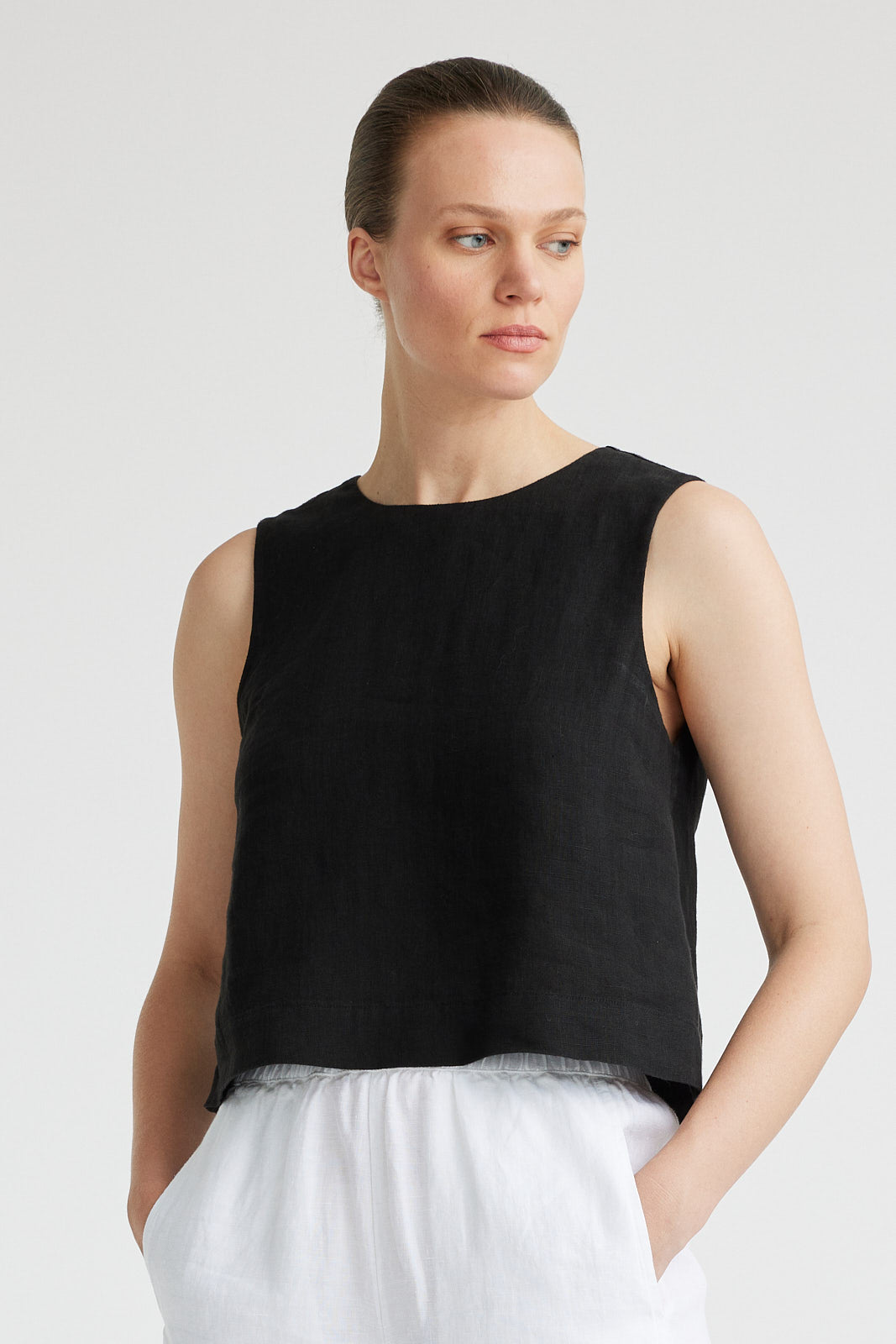 Linen Tank | Black - Toorallie - Beechworth Emporium