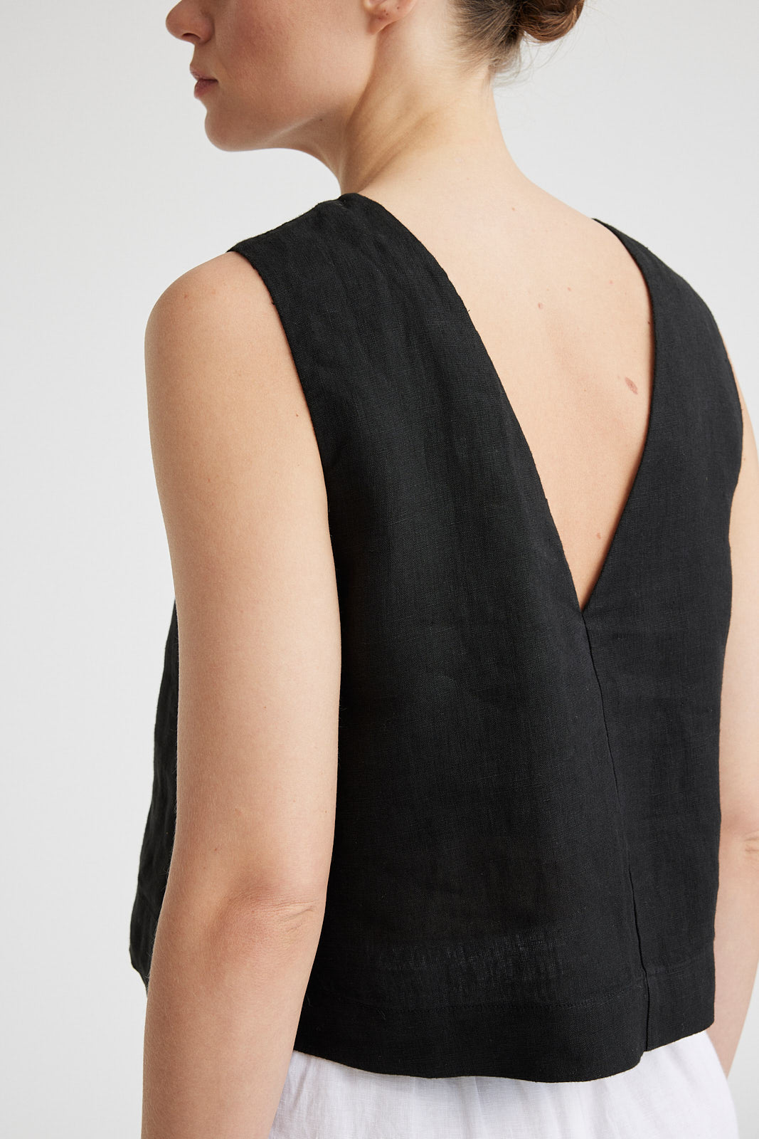 Linen Tank | Black - Toorallie - Beechworth Emporium