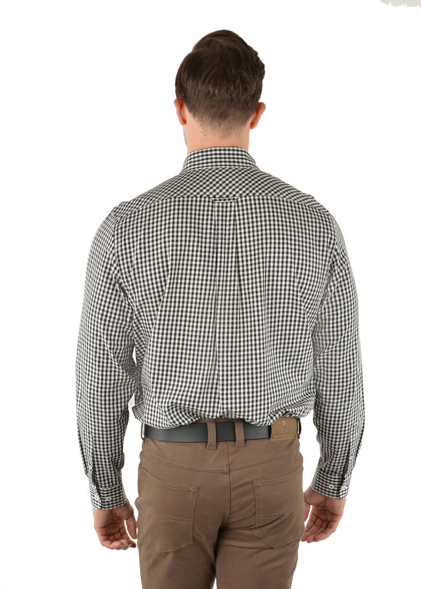 Cordillio Wool Blend Check 2 Pocket Long Sleeve Shirt