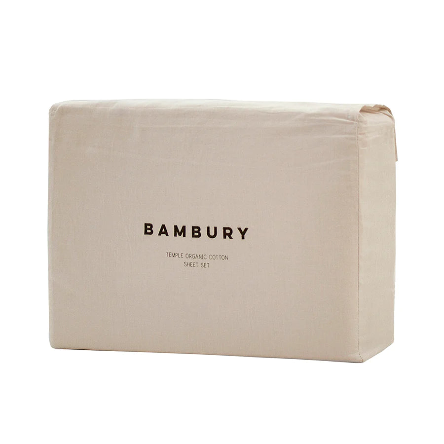 Temple Organic Sheet Set | Pebble - Bambury - Beechworth Emporium