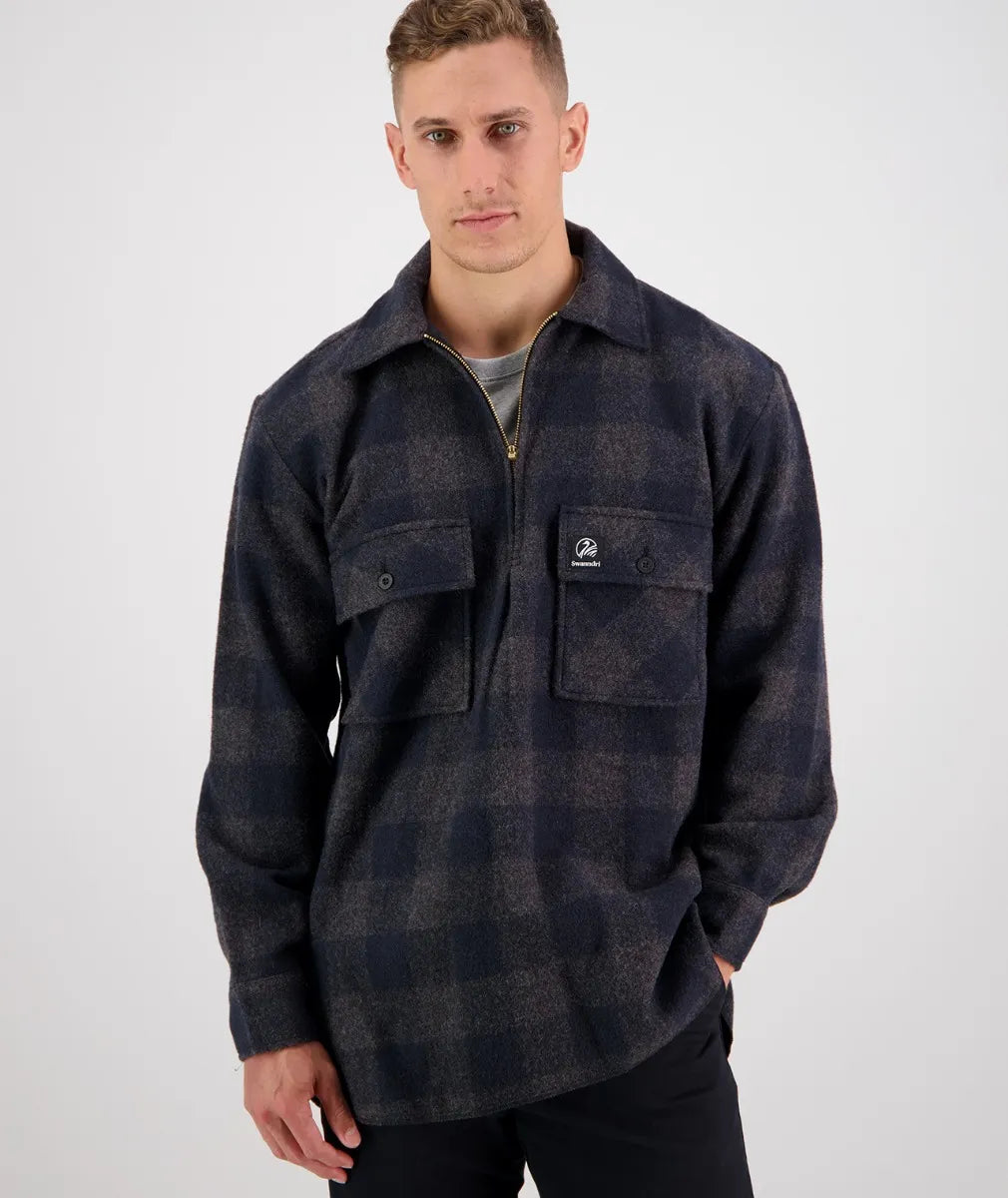 Ranger Wool Bushshirt | Coal Check - Swanndri - Beechworth Emporium