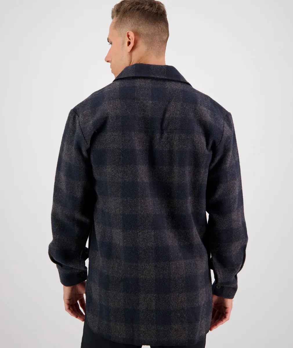 Ranger Wool Bushshirt | Coal Check - Swanndri - Beechworth Emporium