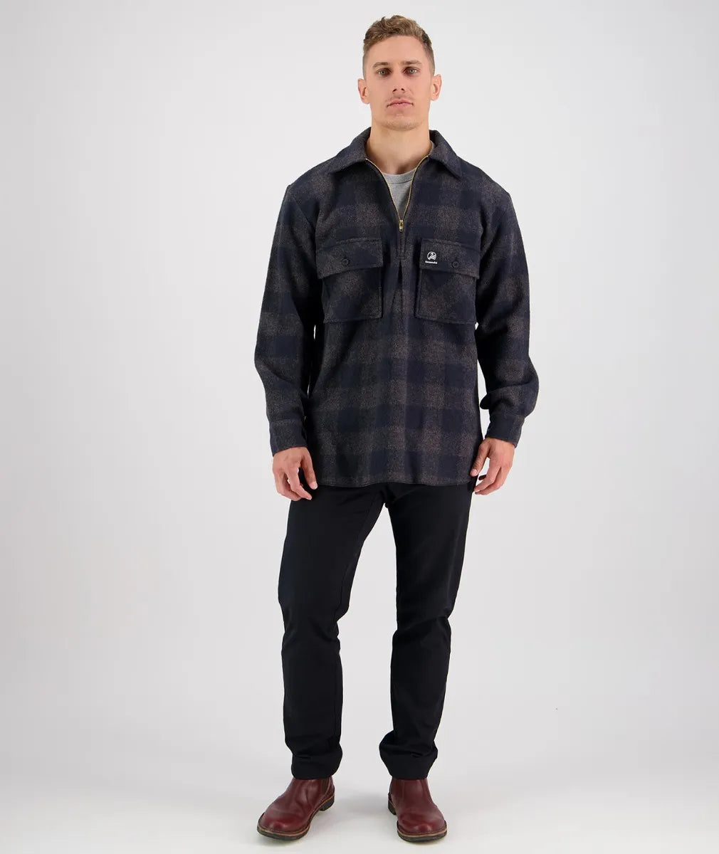 Ranger Wool Bushshirt | Coal Check - Swanndri - Beechworth Emporium